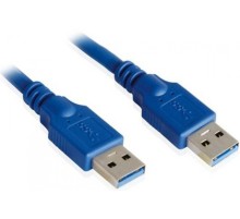 Кабель интерфейсный USB 3.0 3.0m Premium Greenconnect GC- U3A01 AM / AM 28 / 24 AWG экран, синий, пластиковый пакет