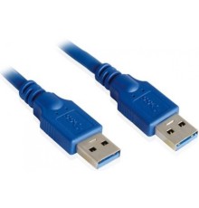 Кабель интерфейсный USB 3.0 3.0m Premium Greenconnect GC- U3A01 AM / AM 28 / 24 AWG экран, синий, пластиковый пакет