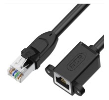 GCR Удлинитель PROF патч-корда прямой 5.0m, FTP медь, кат.6, 24 AWG, крепление под винт, никелированный коннектор, T568B, GCR-53719