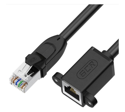 GCR Удлинитель PROF патч-корда прямой 5.0m, FTP медь, кат.6, 24 AWG, крепление под винт, никелированный коннектор, T568B, GCR-53719 GCR Удлинитель PROF патч-корда прямой 5.0m, FTP медь, кат.6, 24 AWG, крепление под винт, никелированный коннектор, T568B, GCR-53719