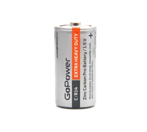 Батарейка/ Батарейка GoPower R14 C Shrink 2 Heavy Duty 1.5V (2/24/288) (24 шт.) Батарейка/ Батарейка GoPower R14 C Shrink 2 Heavy Duty 1.5V (2/24/288) (24 шт.)