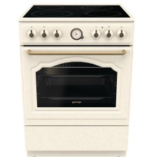 Плита GORENJE/ Тип плиты: электрическая, Тип варочной поверхности: стеклокерамическая, Цвет: бежевый, Гриль: Есть, Ширина, см: 60