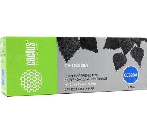 -/ Картридж лазерный Cactus CS-CE320A CE320A черный (2000стр.) для HP LJ CP1525