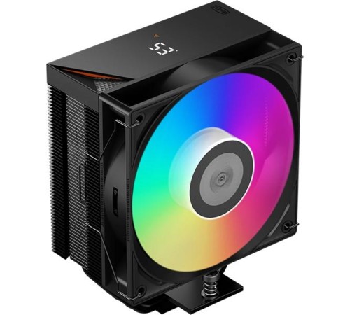 Кулер для процессора PCCooler RT500 Digital ARGB BK, 120mm FAN, 5 HEAT PIPES, 4-PIN PWM, 500-2200 RPM, 34.9 DBA, HYDRO BEARING, LED temp., LGA 1851/1700/1200/115X, AMD AM5/AM4