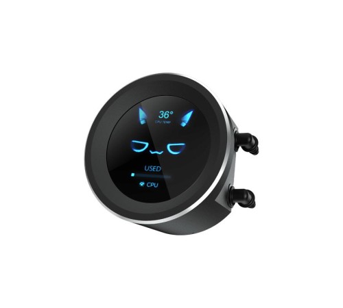 Водяное охлаждение для процессора/ Water Cooling System SAMA Q60 Black (360mm, LED temp., Black, ARGB/ Fans: 3x120mm, 86CFM, 30dBA, 2600RPM/ Pump height 64mm, 30dBA, 2800RPM, Rad thickness 27mm/ S: 1851, 1700, 1200, 20XX, 115X, AM5, AM4)