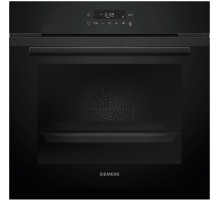 Встраиваемый духовой шкаф SIEMENS/ iQ300,Электрический духовой шкаф с конвекцией, объем 71 л, 7 режимов нагрева и 10 автоматических программ, очистка пиролитическая, направляющие проволочные,цвет черный