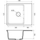 Кухонная мойка GRANFEST GRANFEST Мойка URBAN 658L  1-чаша+крыло 580*490мм, монтаж: врезной, материал: кварц, цвет: черный