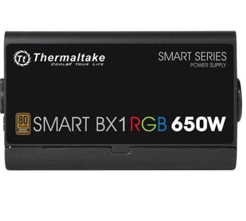 Блок питания Thermaltake Smart BX1 RGB (PS-SPR-0650NHSABE-1), 650W, APFC, 80+ Bronze, non-modular Блок питания Thermaltake Smart BX1 RGB (PS-SPR-0650NHSABE-1), 650W, APFC, 80+ Bronze, non-modular