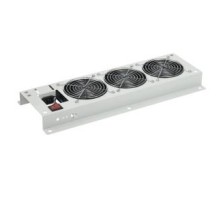 Вентиляторная панель c выключателем 2 вентил. блока, разъем IEC320 C14 без шнура, серая