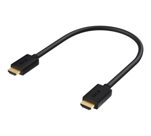 GCR Кабель 0.3m HDMI версия 1.4, черный, OD7.3mm, 30/30 AWG, позолоченные контакты, Ethernet 10.2 Гбит/с, 3D, 4K, GCR-HM410-0.3m, экран