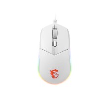 Мышь  проводная Gaming Mouse MSI Clutch GM11, Wired, DPI 5000, symmetrical design, RGB lighting, White