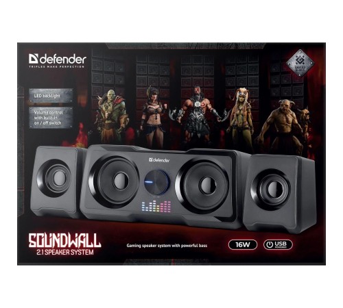 Defender Акустическая 2.1 система Soundwall 16 Вт, питание от USB