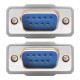 Greenconnect Кабель 1.5m 0-модемный COM RS-232 линковочный, DB9/DB9 9M/9M, серый, 30 AWG, GCR-50657