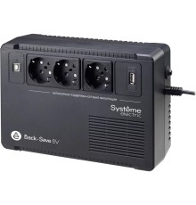 ИБП Systeme Electric Back-Save BV 600 ВА, автоматическая регулировка напряжения, 3 розетки Schuko, 230 В, 1 USB Type-A