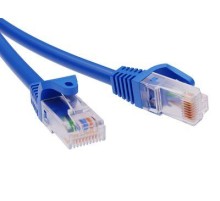 Патч-корд неэкранированный CAT5E U/UTP 4х2, LSZH, синий, 1.0м