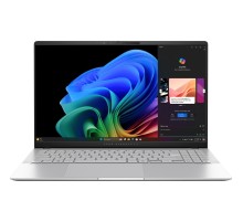 Ноутбук/ ASUS S5507QA-MA013W 15.6"(2880x1620 OLED)/Qualcomm Snapdragon X Plus X1P-42-100(3.4Ghz)/16384Mb/1024PCISSDGb/noDVD/Int:Adreno X1-85/Cam/BT/WiFi/70WHr/war 1y/1.42kg/Cool Silver/Win11Home + алюм корп