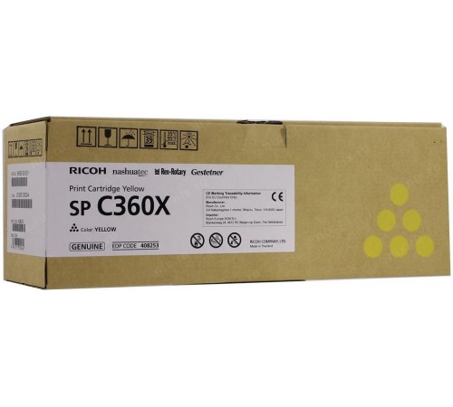 Принт-картридж желтый, тип SP C360X (9K, только для МФУ) Print Cartridge Yellow SP C360X (9K)
