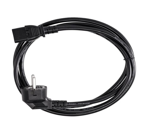Кабель/ Кабель комп - розетка 220V EU (угловой)<VDE> 3GX1,5mm2, 1,8m, медь, Telecom <TY021-CU1.5-1.8M>