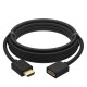 GCR Удлинитель 10.0m v2.0 HDMI-HDMI черный, OD7.3mm, 28/28 AWG, позолоченные контакты, Ethernet 18.0 Гбит/с, 19M / 19F, тройной экран, GCR-51638