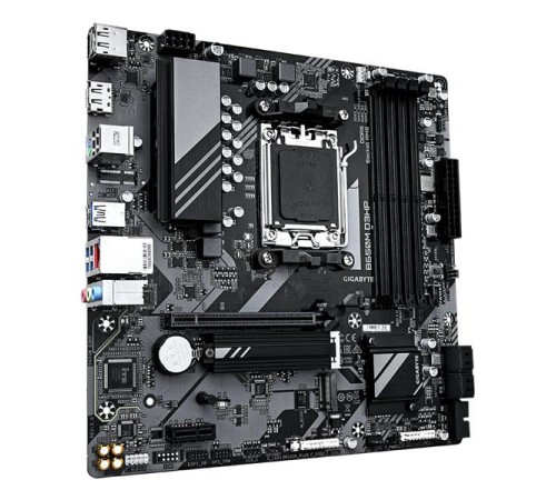 Материнская плата GIGABYTE B650M D3HP, AM5, B650, 4*DDR5, 4*SATA, 2*M.2, 3*USB 3.2, 2*USB 2.0, Type-C, 1*PCIx16, 1*PCIx1, 2*DP+HDMI, mATX
