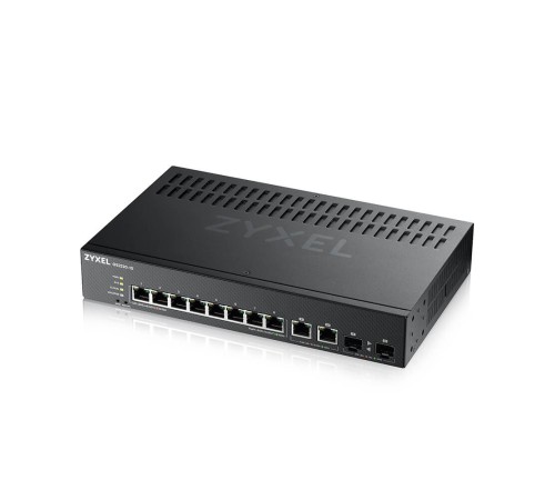 Коммутатор/ ZYXEL NebulaFlex Pro GS2220-10HP Hybrid L2 PoE+ Switch, 19 "rack, 8xGE PoE+, 2xCombo (SFP / RJ-45), 180W PoE Budget, Standalone / Cloud Management