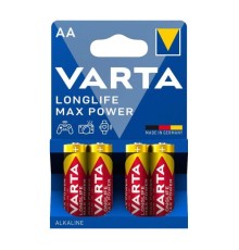Батарейка AA/ Батарейка Varta LONGLIFE MAX POWER (MAX TECH) LR6 AA BL4 Alkaline 1.5V (4706) (4/80/400) (4 шт.)