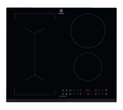 Встраиваемые индукционные панели ELECTROLUX/ индукционная варочная поверхность, цвет: Черный, сенсорное управление, 3-хступенчатая индикация остаточного тепла, акустический сигнал (вкл/выкл), автоматика закипания, блокировка панели управления, Таймер откл