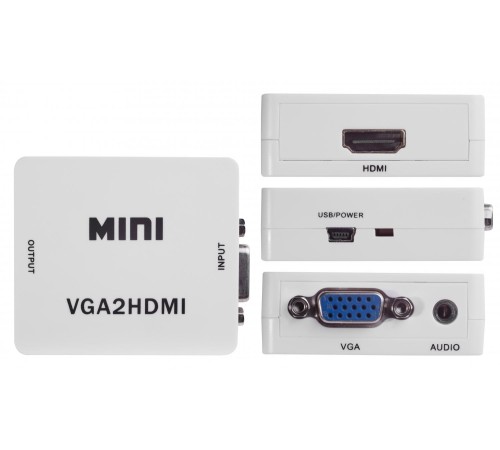 Мультимедиа конвертер VGA to HDMI Greenconnect серия Greenline GL-v122 Мультимедиа конвертер VGA to HDMI Greenconnect серия Greenline GL-v122
