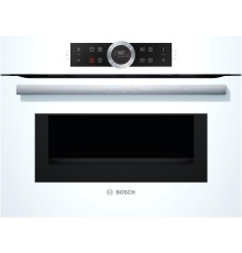Встраиваемая электрическая духовка BOSCH С СВЧ, 45.5x59.5x54.8 см, 45л, дисплей, 6 режимов, EcoClean,белый, максимальная мощность микроволн 900 Вт