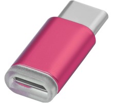 Greenconnect Переходник USB Type C на micro USB 2.0, M/F, Greenconnect, розовый, GCR-UC3U2MF-R