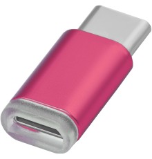 Greenconnect Переходник USB Type C на micro USB 2.0, M/F, Greenconnect, розовый, GCR-UC3U2MF-R