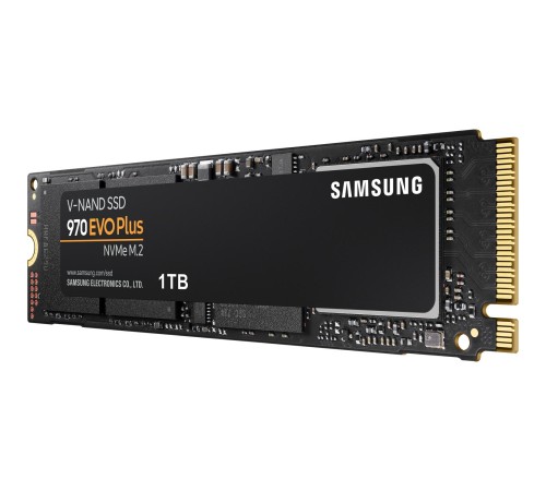 Твердотельные накопители/ Samsung SSD 970 EVO Plus, 1000GB, M.2(22x80mm), NVMe 1.3, PCIe 3.0 x4, 3-bit MLC, R/W 3500/3300MB/s, IOPs 600 000/550 000, DRAM buffer 1024MB, TBW 600, DWPD 0.33 (12 мес.) Твердотельные накопители/ Samsung SSD 970 EVO Plus, 1000GB, M.2(22x80mm), NVMe 1.3, PCIe 3.0 x4, 3-bit MLC, R/W 3500/3300MB/s, IOPs 600 000/550 000, DRAM buffer 1024MB, TBW 600, DWPD 0.33 (12 мес.)