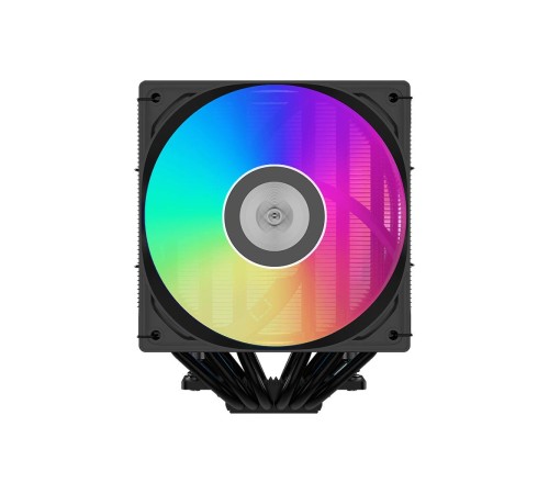 Кулер для процессора/ CPU Cooler PCCooler RT620 ARGB BK (250W, 4-pin PWM, 157mm, Al/Cu, 6x6mm, 2x120mm, 73.32CFM, 34.9dBA, 2200RPM, S: 1851/1700/1200/115X, AM5/AM4, black)