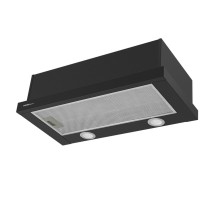 ВЫТЯЖКА HOMSair Flat 60 Black/ встраиваемая, колыбельное управление, 2 скорости, 520 м3/ч, до 20 м2, 45 дБ, угольный фильтр CF110 - 1 шт, ШхВхД: 500х176х280 мм, черный цвет