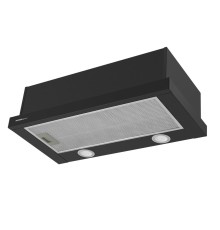 ВЫТЯЖКА HOMSair Flat 60 Black/ встраиваемая, колыбельное управление, 2 скорости, 520 м3/ч, до 20 м2, 45 дБ, угольный фильтр CF110 - 1 шт, ШхВхД: 500х176х280 мм, черный цвет