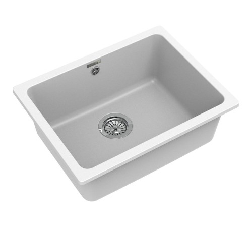 Кухонная мойка RIVELATO RIVELATO Мойка BERKANA 50 1-чаш 560*430, монтаж: универсальный, материал: кварц, цвет: иней Кухонная мойка RIVELATO RIVELATO Мойка BERKANA 50 1-чаш 560*430, монтаж: универсальный, материал: кварц, цвет: иней