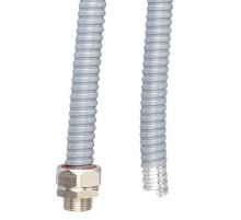 Металлорукав DN 26мм в герметичной ПВХ изоляции, Dвн 26,5 мм, Dнар 31,5, 25 м, цвет серый