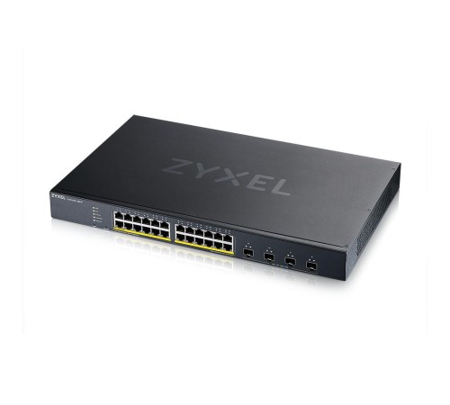 Коммутатор/ XGS1935-28HP, 28 Port Smart Managed PoE Switch, 24x Gigabit PoE and 4x 10G SFP+, hybrid mode, standalone or NebulaFlex Cloud, 375 Watt PoE