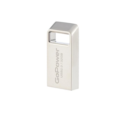 Флеш-накопитель/ Флеш-накопитель GoPower MINI 32GB USB2.0 металл серебряный (1/50/1000) Флеш-накопитель/ Флеш-накопитель GoPower MINI 32GB USB2.0 металл серебряный (1/50/1000)