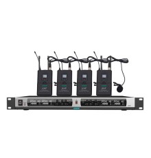 Радиосистема DSPPA Беспроводная микрофонная система True Diversity UHF (4 микрофона клипсового типа)