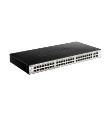 Сетевой коммутатор/ DGS-1210-52/ME/B2A Managed L2 Metro Ethernet Switch 48x1000Base-T, 4x1000Base-X SFP, Surge 6KV, CLI, RJ45 Console
