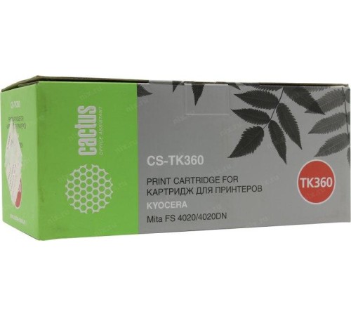 -/ Картридж лазерный Cactus CS-TK360 TK-360 черный (20000стр.) для Kyocera Mita FS 4020/4020DN