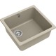Кухонная мойка RIVELATO RIVELATO Мойка BERKANA 45 1-чаш 485*455, монтаж: универсальный, материал: кварц, цвет: темно-бежевый