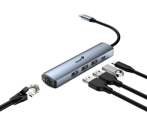 USB HUB UH-545 USB3.0 с Ethernet RJ45, гигабитным Ethernet RJ45 x 1, портом питания USB-C (5 В 3 А) x 1, портами передачи данных USB-A 3.0 x 3 USB HUB UH-545 USB3.0 с Ethernet RJ45, гигабитным Ethernet RJ45 x 1, портом питания USB-C (5 В 3 А) x 1, портами передачи данных USB-A 3.0 x 3