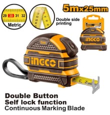 Рулетка  Ingco HSMT08525-1,5м25мм, ABS пластик, резина