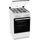 Комбинированная плита Gorenje/ Комбинированная плита Gorenje, Линия Essential, Эмаль SilverMatte, объем духовки 68 л, механическое управление, электроподжиг, рельефные направляющие, 2 стекла+термослой, энергоэффективность А, цвет белый