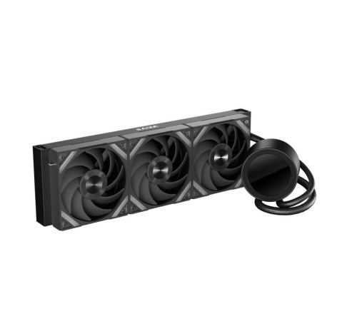 Водяное охлаждение для процессора/ Water Cooling System SAMA Q70 Black (360mm, LED temp., Black, ARGB/ Fans: 3x120mm, 86CFM, 30dBA, 2600RPM/ Pump height 64mm, 30dBA, 2800RPM, Rad thickness 27mm/ S: 1851, 1700, 1200, 20XX, 115X, AM5, AM4)