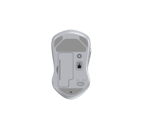 Мышь беспроводная Dareu LM115B Full White (полностью белый), DPI 800/1200/1600, подключение: ресивер 2.4GHz + Bluetooth, размер 107x59x38мм