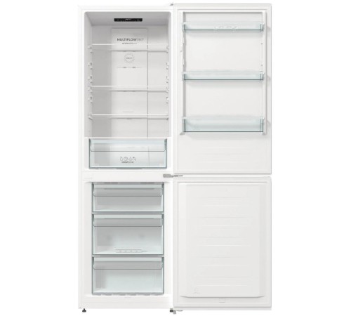 Холодильник Gorenje/ Холодильник Gorenje, отдельностоящий, объем 320 л (210+110 л), No Frost Plus, Multiflow 360, быстрое замораживание, цифровой дисплей, электронное управление, энергоэффективность А++, уровень шума 38 дБ, цвет белый