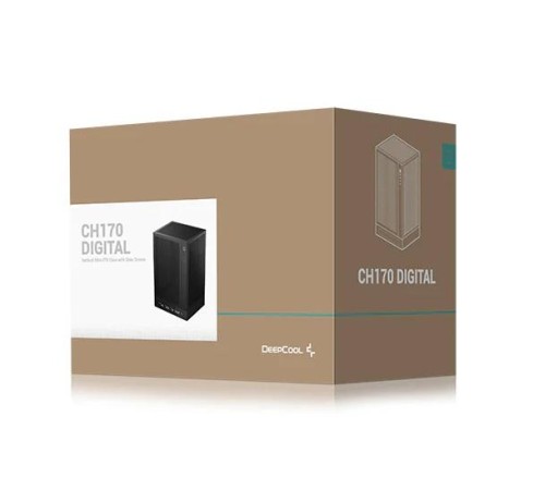 корпус Deepcool CH170 DIGITAL без БП, черный, MINI-ITX (R-CH170-BKNPI0D-G-1)